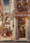 Carlo Crivelli Annunciation whit St Emidius (mk08) oil painting reproduction